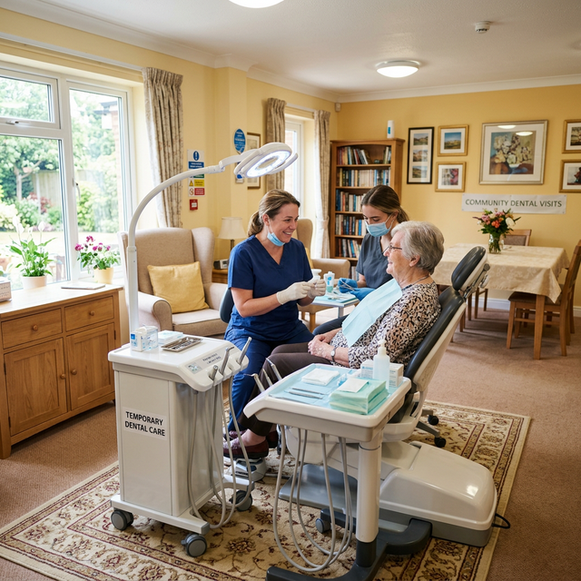 GoDental mobile dentist visiting a Dublin care home to treat residents on-site