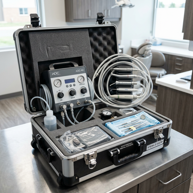 Professional portable dental equipment used by GoDental for mobile visits in Dublin